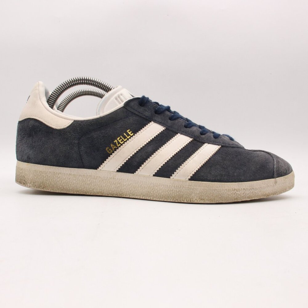adidas Gazelle Navy and White Sneakers